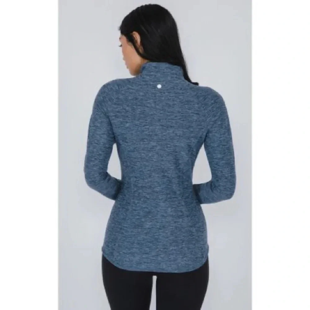 NWT Yogalicious Lux Heather Blue Flared Bottom Zip Up Size XXL